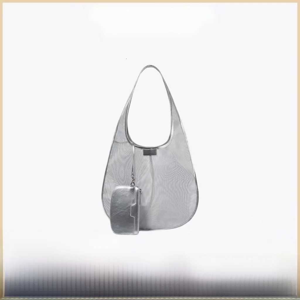 Faionable Silver Commuter Womens Bag 2025 New Design Versatile Shoulder Tote Bag URJR MIEBZ Large Size Artificial Leather Z250807