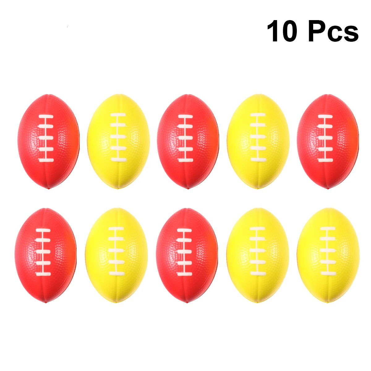 10 Pcs PU Sponge Elastic Squeezing Decompression Toy Rugby Shaped Slow Rising Stress Relief Office Home School Gift Team Sports 250729