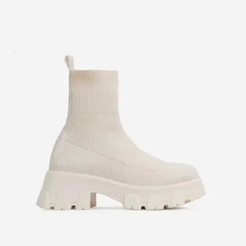 5 Sneakers Women Shoes Stretch Fabric Sock Ankle Boots Plus Size Shoes Women Platform Boot Womens Shoes Ladies Boots XJ250807