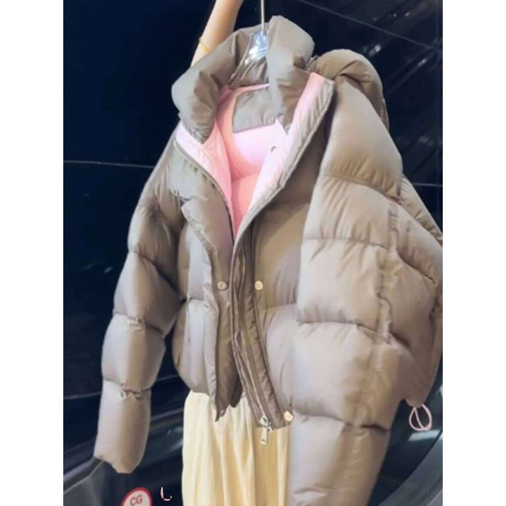 Designer Clothing 2025 Warm Thicken Down Women Winter Puffer Jacket Hooded Cotton Padded Korean Female Parkas Basic Coat Outerwear