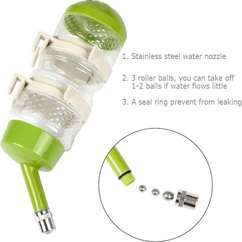 Small pet Water Bottle Dispenser Stand Pet Standing Water Dispenser Bowl for Small Dogs Cage Crate 3 in 1 Food and Water Feeder Y250806