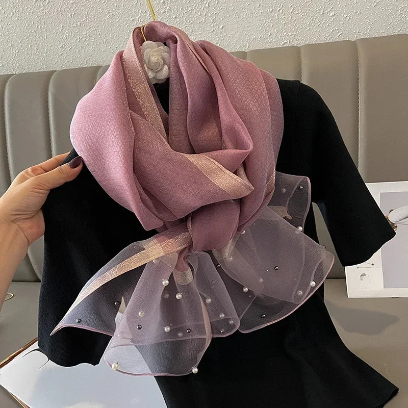 Women Fashion Scarf Plain Solid Silk Linen Shawls Summer Lady Bandanas Foulard Hijab 250805