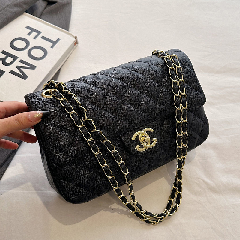 Designer Bag Luxury Bag New Classic bag crossbody bag Fashion Plaid Womens Black White Underarm Shoulder Bags Fashion Bags Chain plain bags Leather Ha