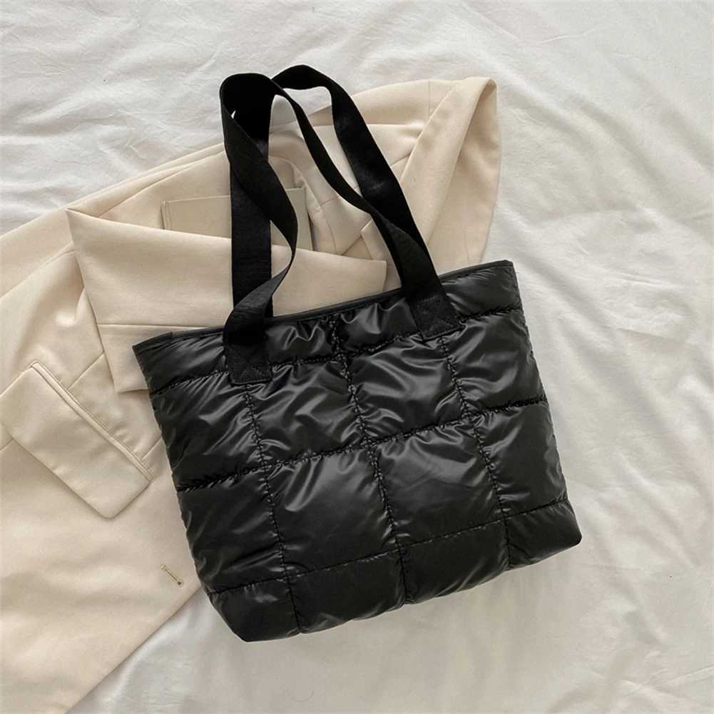 Fashion Women Tote Bag Large Capacity Cotton Padded Ladies Tote Handbags Rhombus Purses Handbags Quilted Solid for Office Work Z250807