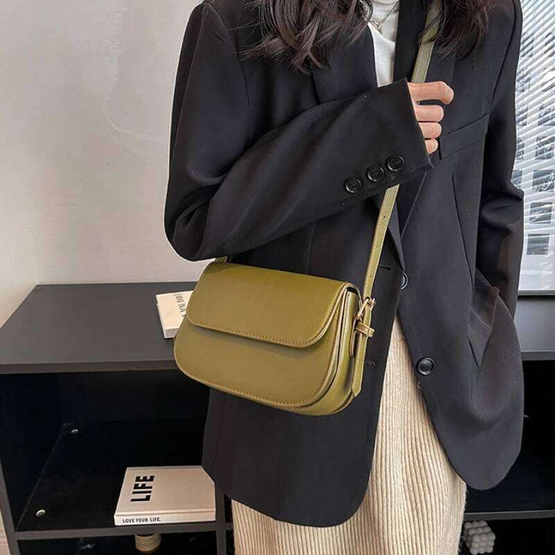 Advanced Texture Retro Small Saddle Women 2024 New Popular All-Match Messenger Fashion Underarm Bags Square Sling Bag
