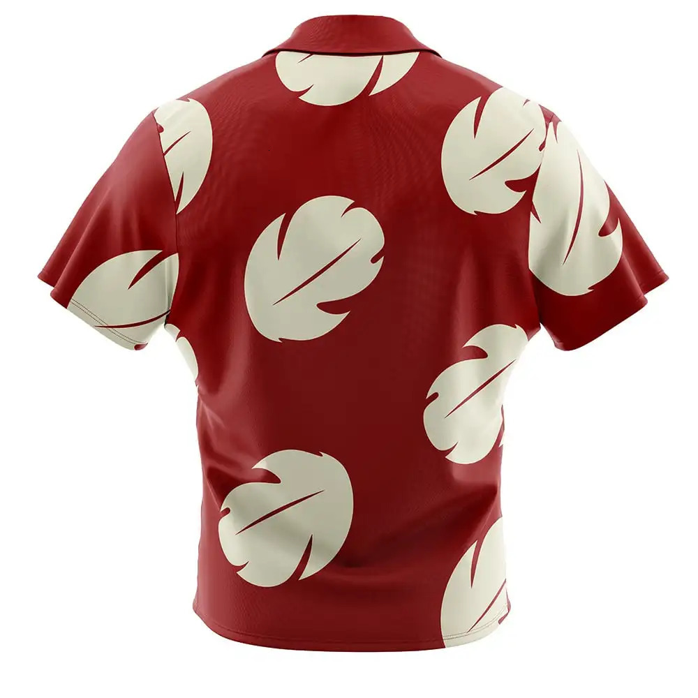 Lilo Dress Pattern Stitch Button UpHawaiian ShirtFashion Trend Breathable Loose Versatile Casual Sports Summer Men 250807