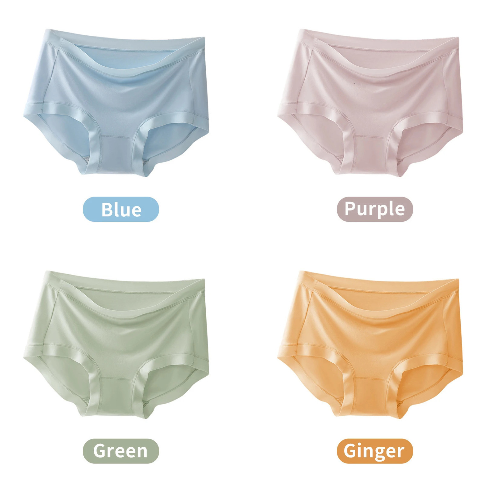 4PCSWomens Seamless Breathable Invisible MidRise Modal Knitted Panties Underwear Intimates Lingerie for Comfort and Daily Wea 250807