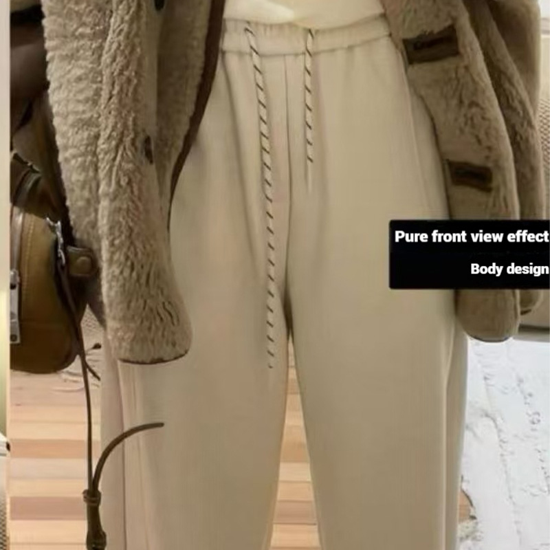 Xinyu Yi Autumn Collection Quince Velvet Slim-Fit Banana Pants Can Be Paired With a Variety of Styles 25633