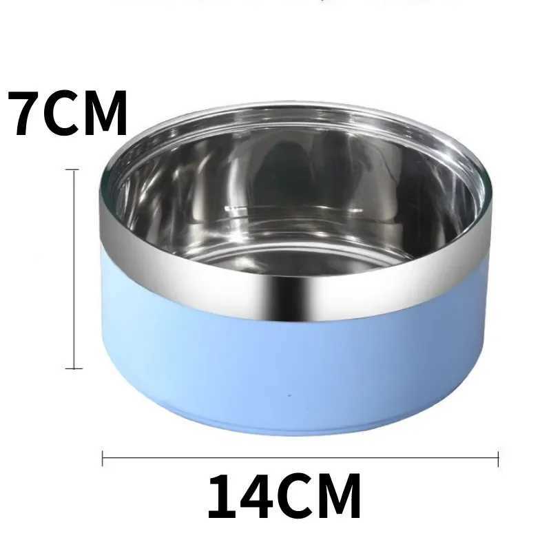 Dog Food Bowl Stainless Steel Dog Bowl Double-layer Water Bowls for Dogs Feeding Non-slip Cat Drinking Bowls Feeder Pet Supplies Y250806