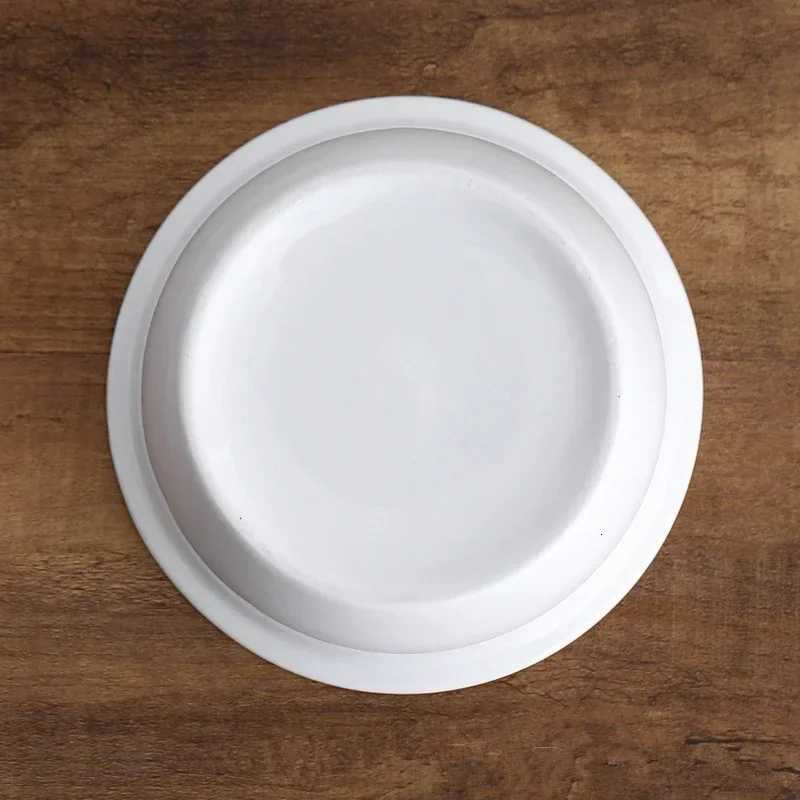 Fashion Round Ceramic Pet Bowl Solid Color Safe Durable Dog Cat Food Water Feeder Drinking Eat Basin Pet Supplies Accessories Y250806