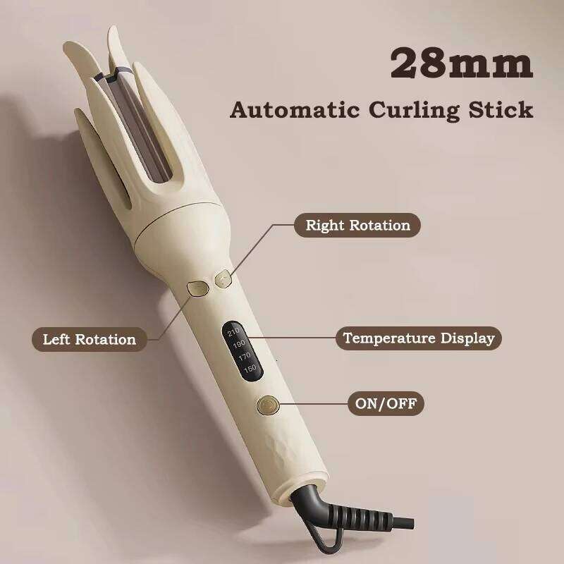 Automatic Curler 28Mm 4 Temperature Controls Smart Timer And Sensor Auto Shut Women Hair Design Tool Valentine's Day Gift