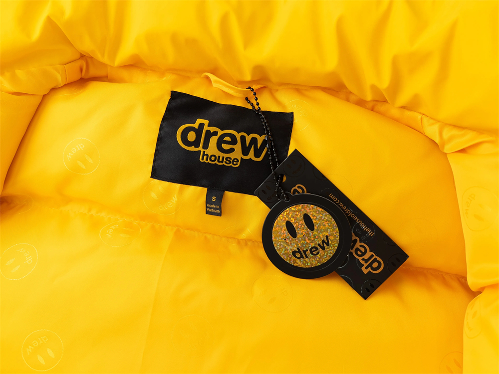 Drew House Men's Clothing Warm cotton-padded jacket winter designer niche American retro print loose denim jacket