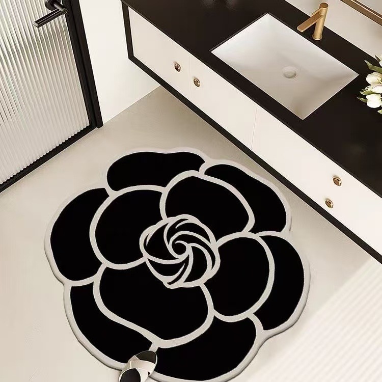 Luxury designer Diatomaceous Earth Non-Slip Shower Mats Quick Drying Absorbent Bath Mats for Bathroom Classic Print Retro yoyer Floor Mat Home Decorat