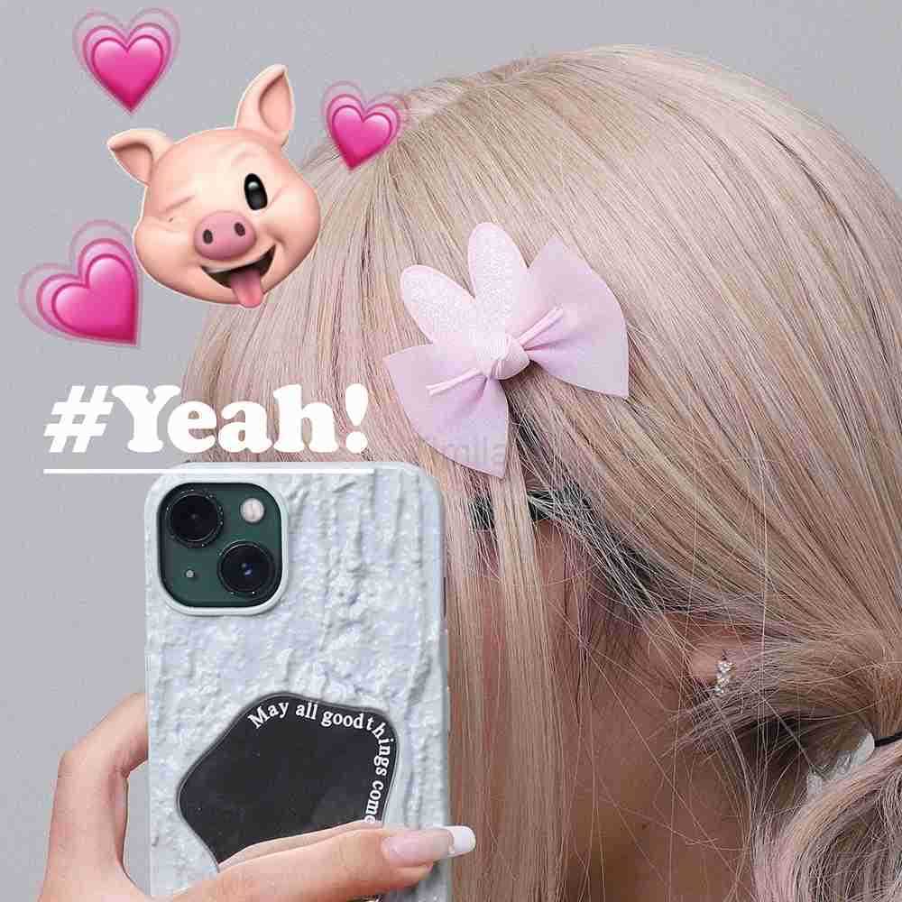 2pcs/set Lovely Lace Bows Hair Clips for Girls Sweet Solid Color Gauze Clips Soft Hairpins Pink Princess Hair Accessories U250807