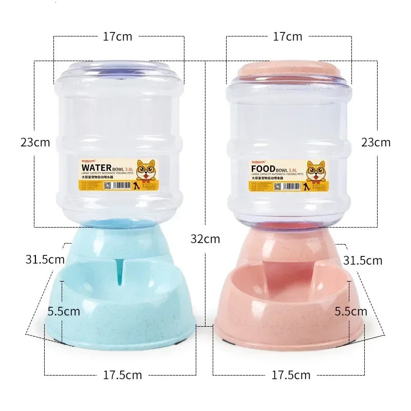 Dog Automatic Feeders Plastic Water Bottle Cat Bowl Feeding and Drinking Dog Water Dispenser Pet Feeding Bowl Pet Supplies 250805