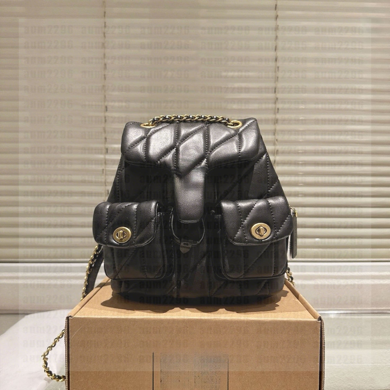 Designer Bags Fashion Women Genuine Leather Backpack Style Diamond Lattice Chain Double Shoulder Bag Luxury Large Capacity Travel Bag Classic Backpacks School Bag