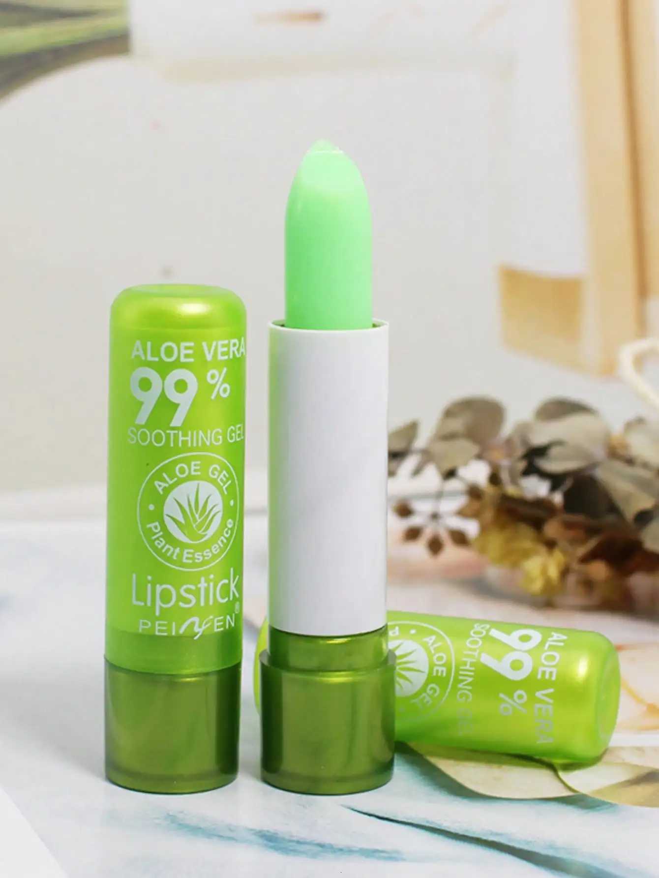 Aloe Vera Color-Changing Lip Balm Moisturizing Repairing Waterproof Anti-DrynessTemperature-Activated Lipstick for HydrationXJ250807
