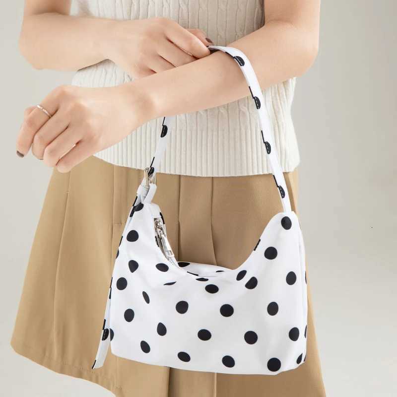 Women Commuting Shoulder Bag New Fashion Polka Dot Nylon Armpit Bag Niche Design Highend Small Square Bag Versatile Handbag Z250807