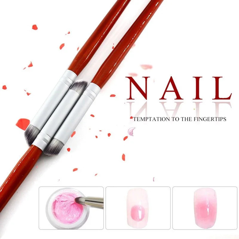 2/1pcs Professional Nail Art Brushes UV Gel Polish Painting Pen Gradient Brush Manicure Tool Nail Supplies for Home Use 250805
