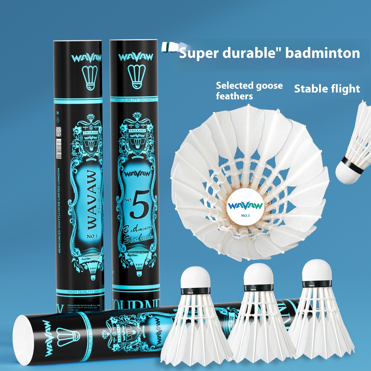 Goose Feather Badminton Shuttlecocks Super Durable Stable Flight Training Matches and Practice Sessions