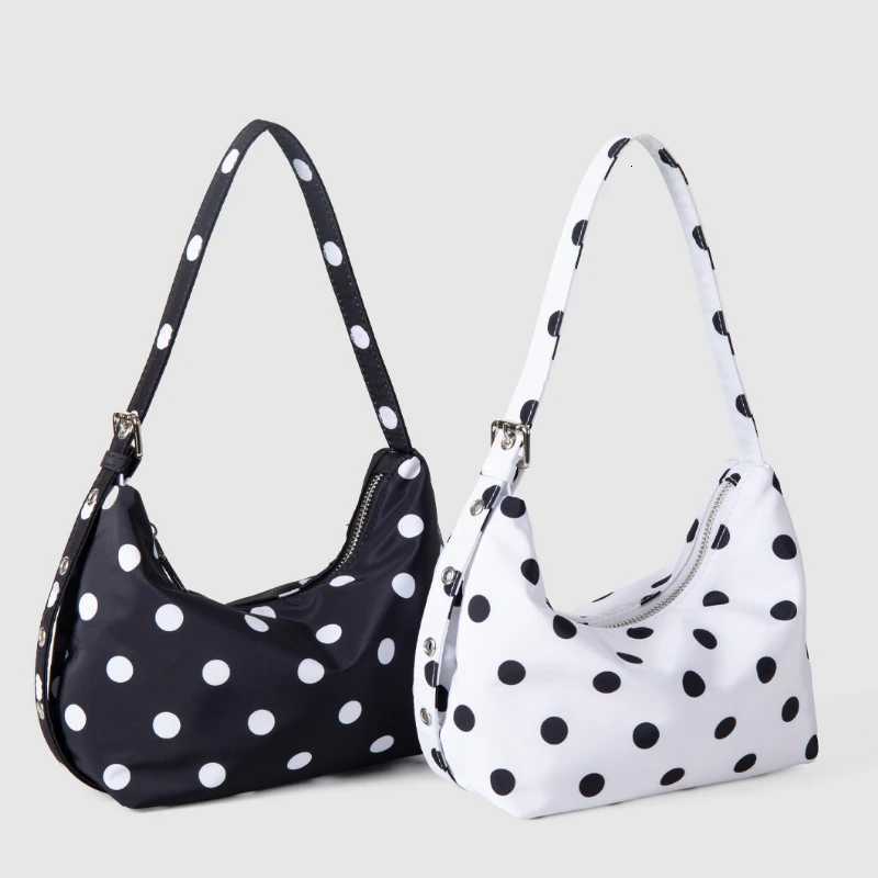 Women Commuting Shoulder Bag New Fashion Polka Dot Nylon Armpit Bag Niche Design Highend Small Square Bag Versatile Handbag Z250807