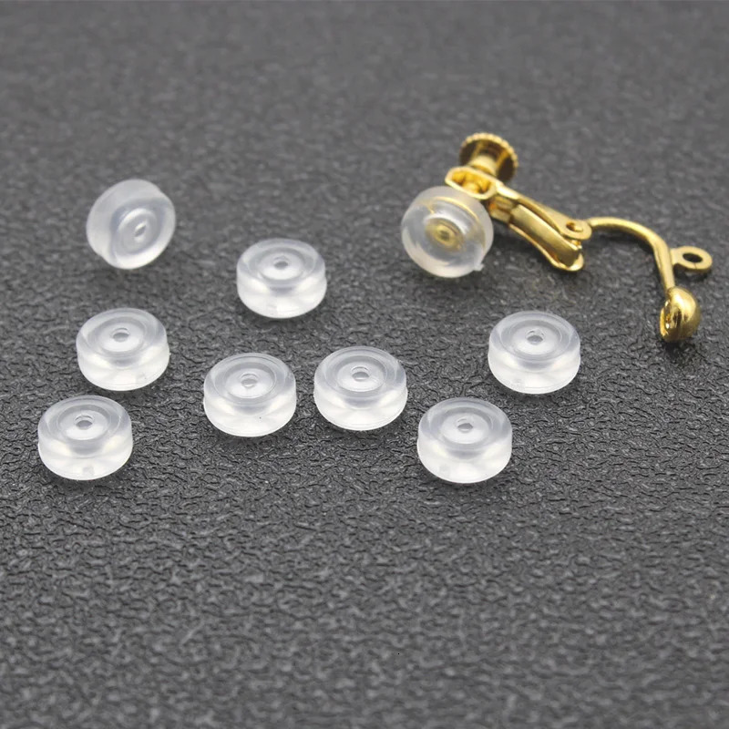 Earrings Screw Backs AntiPain Ear Clip Rubber Silicone Earring Back Stoppers for Stud Plug Blocked Caps DIY Making 250804