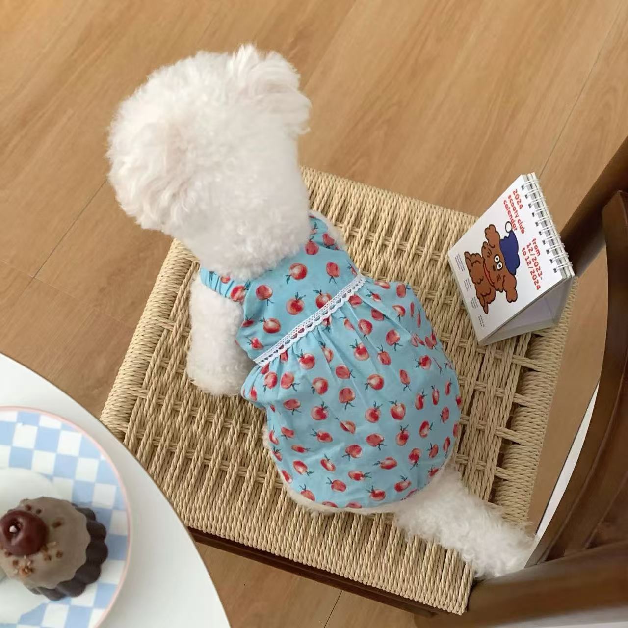 T917 Summer dog clothes 2025 new small dog puppy small milk dog summer thin breathable pumpkin skirt