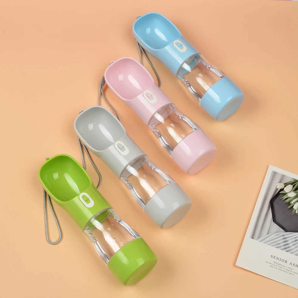 Portable Dog Water Bottle Dispenser 2 In 1 Pet Food And Water Feeder Outdoor Walking Hiking Drinking Bowls For Small Cats Dogs Y250806