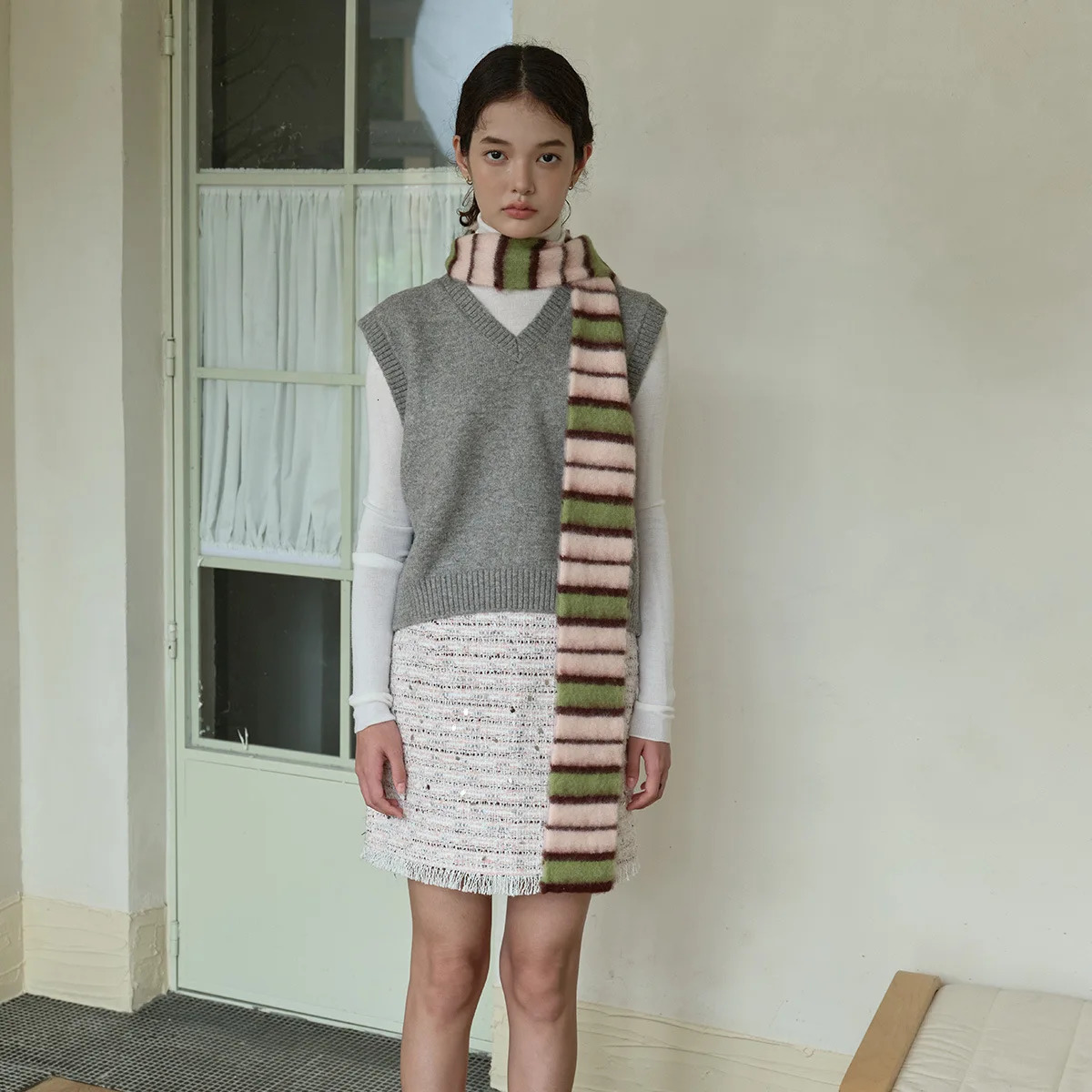 Winter Striped Knitted Scarves For Women Men Scarf Shawl Autumn Winter Warm Wraps Scarf Female Neck Scarf Shawls Unisex Scarves 250805