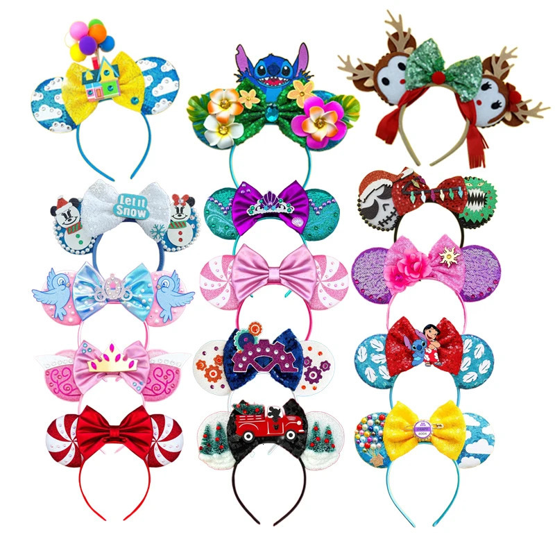 Latest Festival Party Mouse Ears Headband For Kids Christmas Santa Claus Fawn Hairband Kids Party Hair Accessories 250806