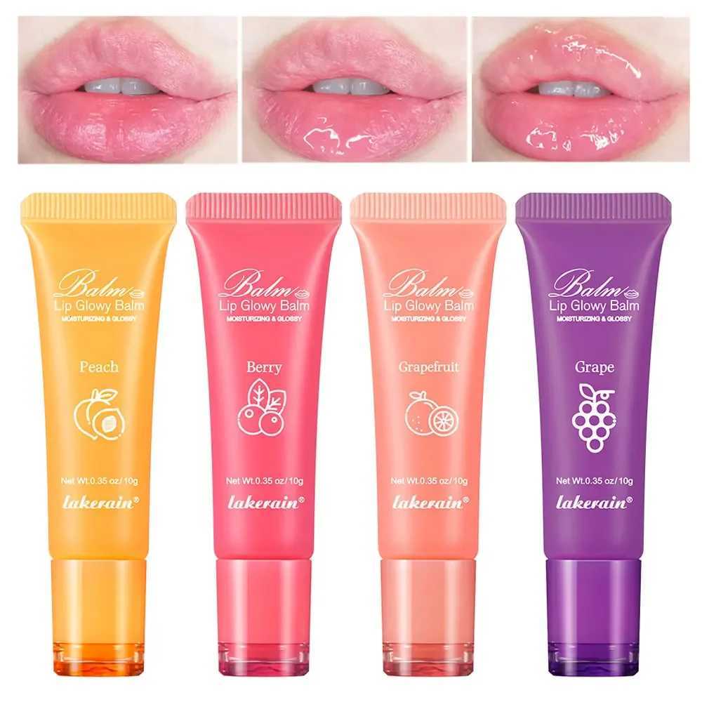 Moisturizing Lip Glow Blam Liquid Lip Gel Mask Reduce Lip Line Remove Dead Skin Peach Grape Lip Gloss Lips Care Product 10gXJ250807