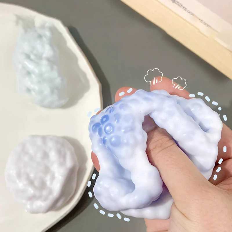 1PC Plasticity Ice Skin Super Light Squeez Stress Relieving Toys Soft Ultra-thin Feel Sticky Handmade Ball Squishy Toy Z250807