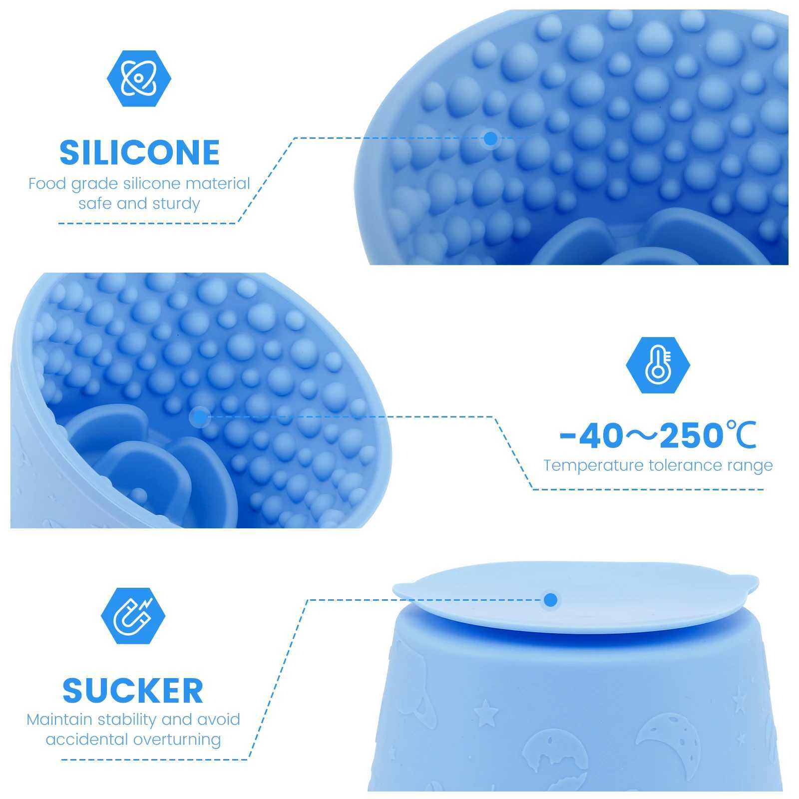 2Pcs Dog Lick Silicone Mat Pet Slow Bowls Distraction Food Training Dog Cat Feeder Anti Choking With Suction Cup Bottom Y250806