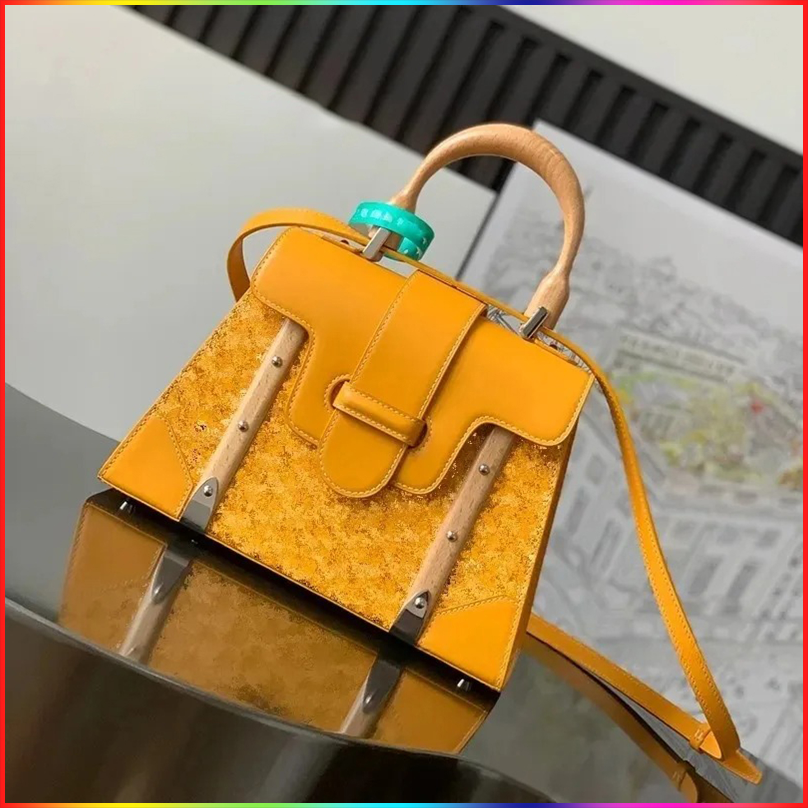 5A Classic Saigon bags Luxury Designer tote bag women's mens Handbags Genuine Leather with box travel crossbody top wooden handle latest shoulder bag clutch handbag