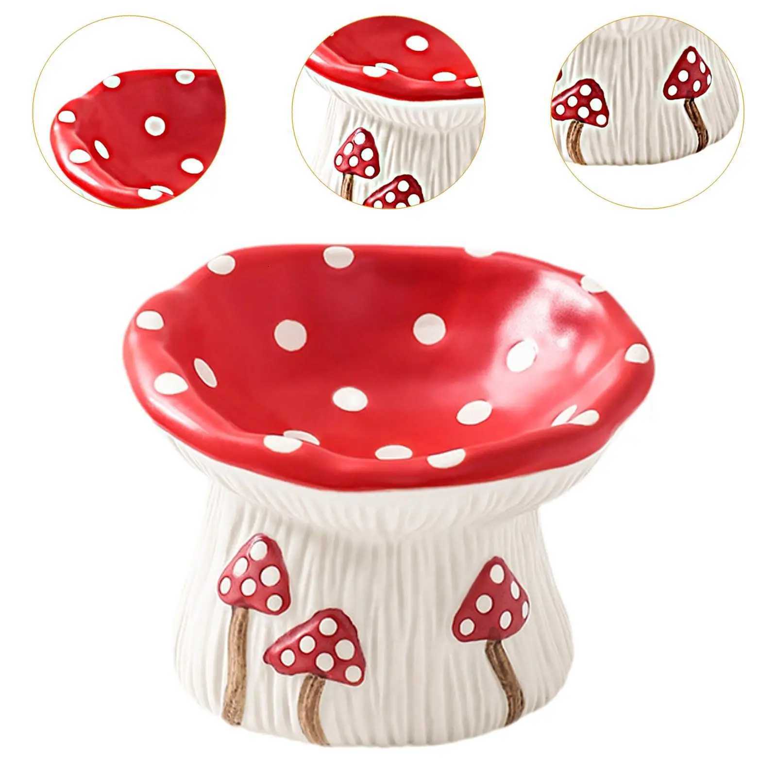 Ceramic Raised Cat Food Bowl for Indoor Cats Anti Vomit Kitten Bowl Cute Y250806