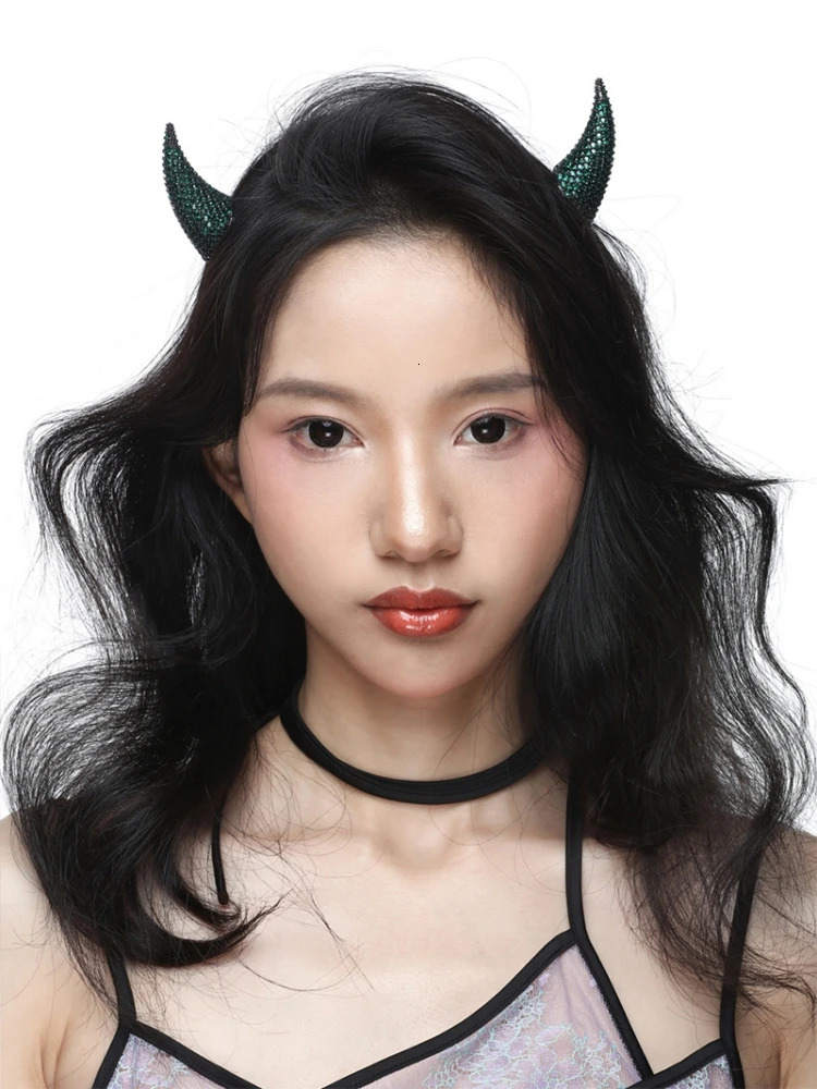 Punk HipHop Demons Horn Metal Headband Hairpins Lucifer Anime For Women Men Girls Jewelry Accessories 250730