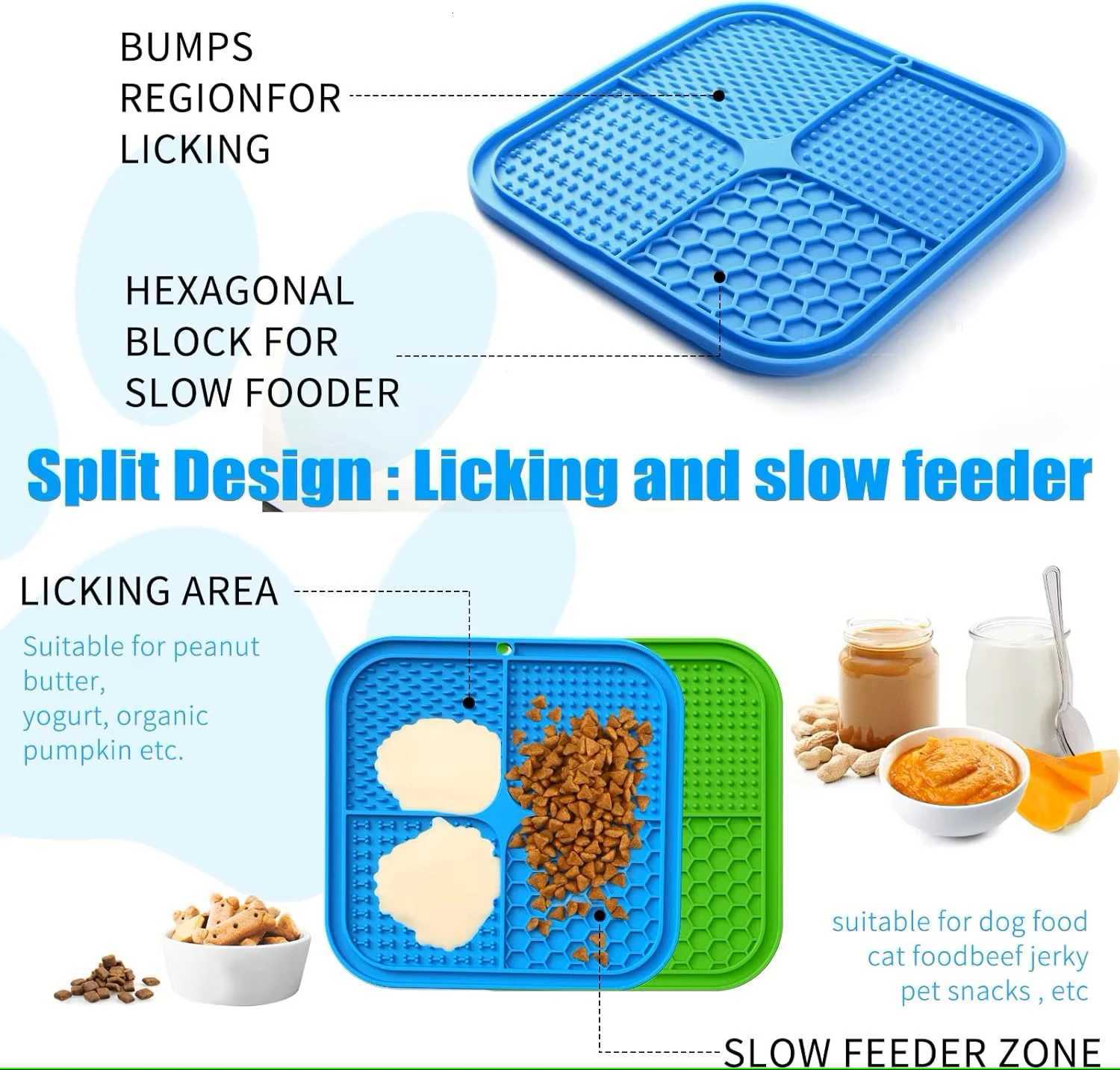 Pet Placemat Dog Lick Mats Cat Slow Feeding Mat Cats Dogs Grooming and Training Feeding Supplies Silicone Eating Slowly Food Pad Y250806