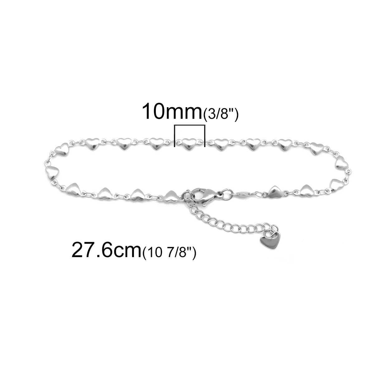 304 Stainless Steel Anklet For Women Heart Beach Foot Jewelry Leg-Chain Anklet s on the leg Fashion Accessories 1 Piece Y250805