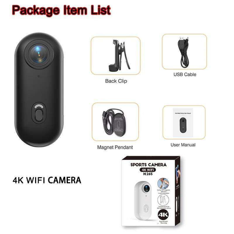 K HD Mini Vlog Camera With Wifi Wireless Portable Action Body Cam For Sports Travel Photography Pocket Sized Video Recorder