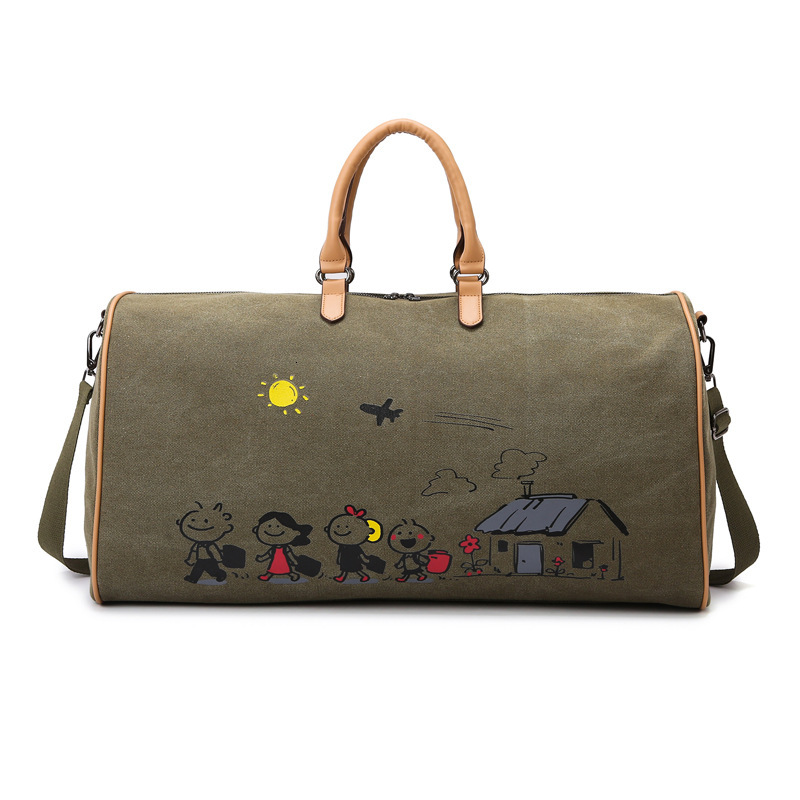 New Personalized Graffiti Shoulder Business Trip Outdoor Luggage Casual Women's Large Capacity Handheld Crossbody Bag