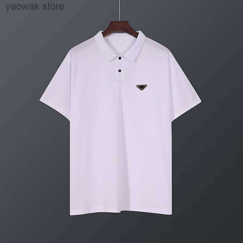 New Designer Summer T-Shirt Mens T-Shirt Short Slve 2025 Fashion T-Shirt Polo Shirt Casual Loose Luxury Ice Silk Summer T-Shirt Polo Shirt -62 S251028