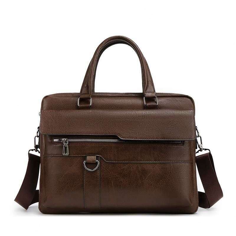Men's briefcase texture new backpack leisure large capacity business shoulder computer bag handbag crossbody
