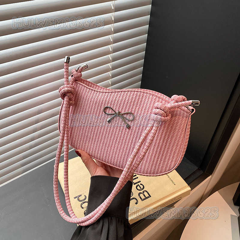 2025 New Niche Design Bowknot Single Shoulder Underarm Bag for Women Cute Niche Design Stylish Crossbody Bag H250806