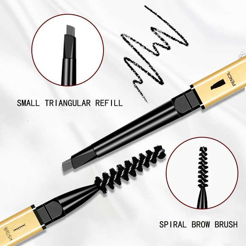 Small Gold Bar Double-Ended Eyebrow Pencil Three-Dimensional Eyebrow Shape Long-Lasting Without Smudging Slender and Natural W250807