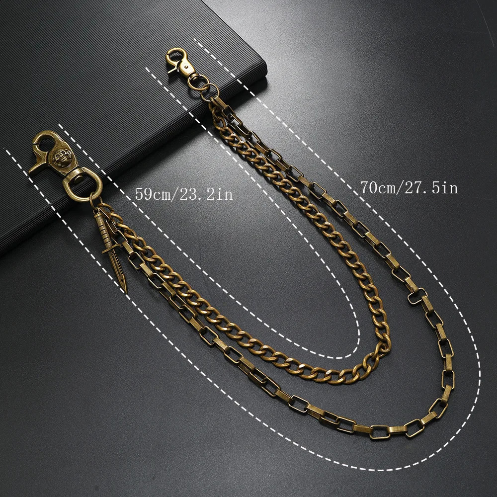 style pants chain fashionable and personalized denim accessories bag chain punk style double-layer waist chain 250806