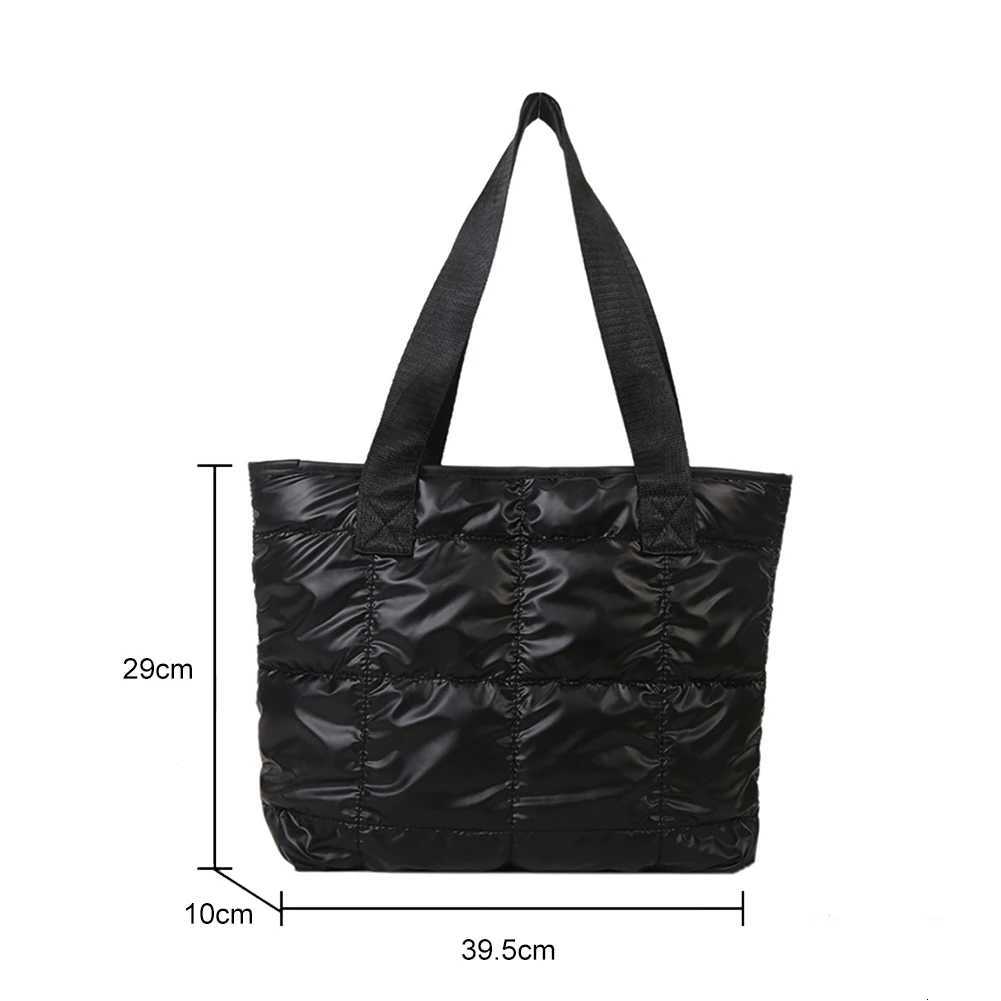 Fashion Women Tote Bag Large Capacity Cotton Padded Ladies Tote Handbags Rhombus Purses Handbags Quilted Solid for Office Work Z250807