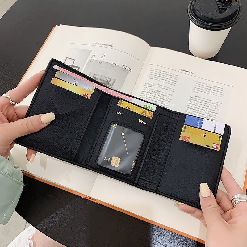 Designer's Thousand Bird Grid Features Long Short Styles, Foldable Handbags, Multiple Card Slots Making It A Simple And Niche Wallet