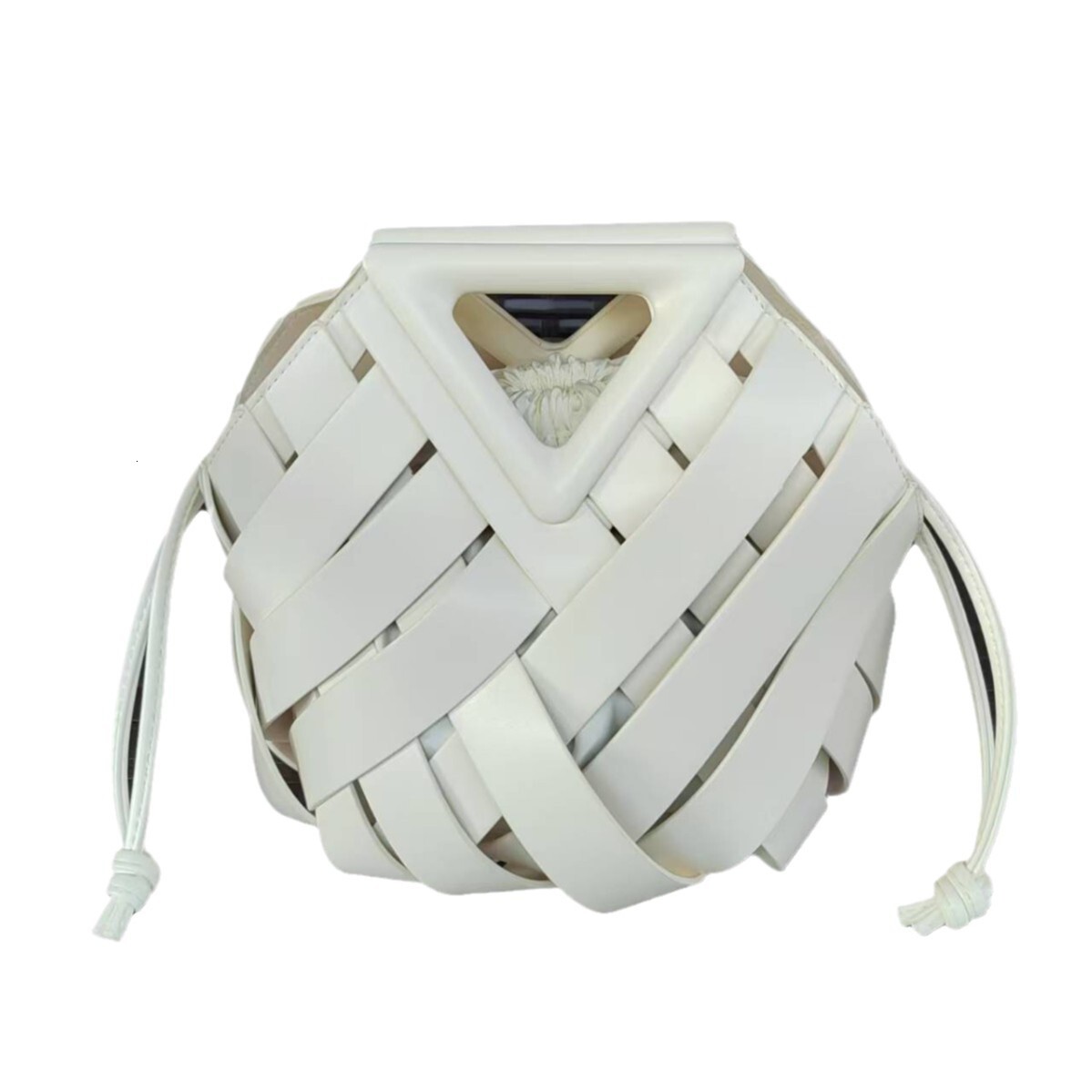 Luxury Bag Basket Bag Designer Bag Women's Niche Design Elegant High-end Fashion Inverted Triangle Handwoven Bag 2025 New Cross-border