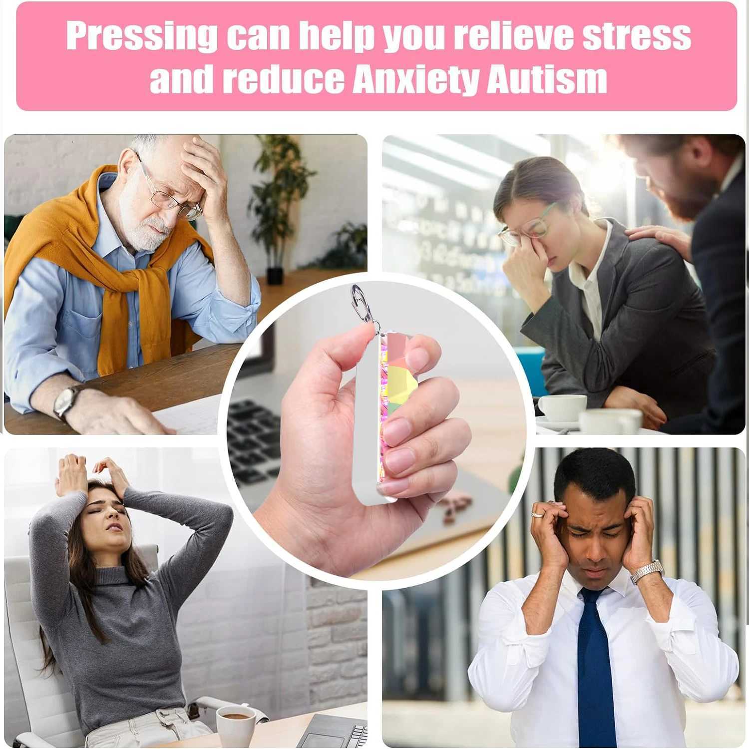 LED Keyboard Key Toy Stress Relief DIY Fidget Button Keycap Fidget Keychain Keyboard Keychain Toys Finger Keyboard Caps Toy Gift Z250807