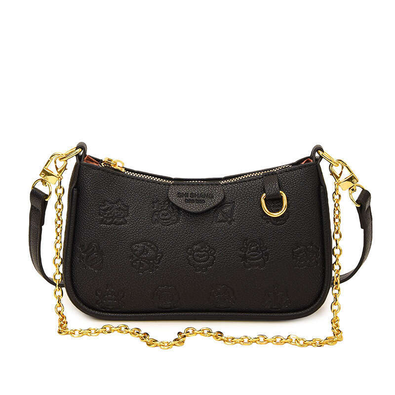High-End Underarm 2025 Summer New Niche Women's Printed Chain Shoulder Handbag Crossbody Bag
